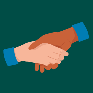 Illustration of a handshake